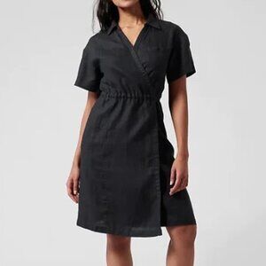 Athleta Playa Linen Wrap Dress